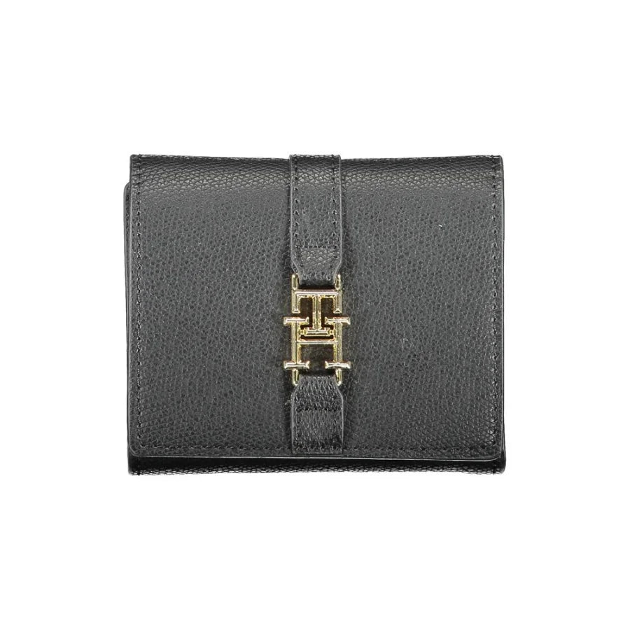 Tommy Hilfiger Black Polyurethane Women Wallet