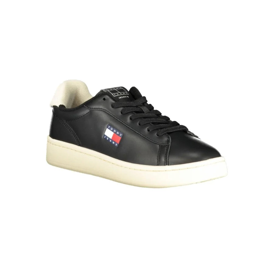 Tommy Hilfiger Black Polyurethane Women’s Sneaker