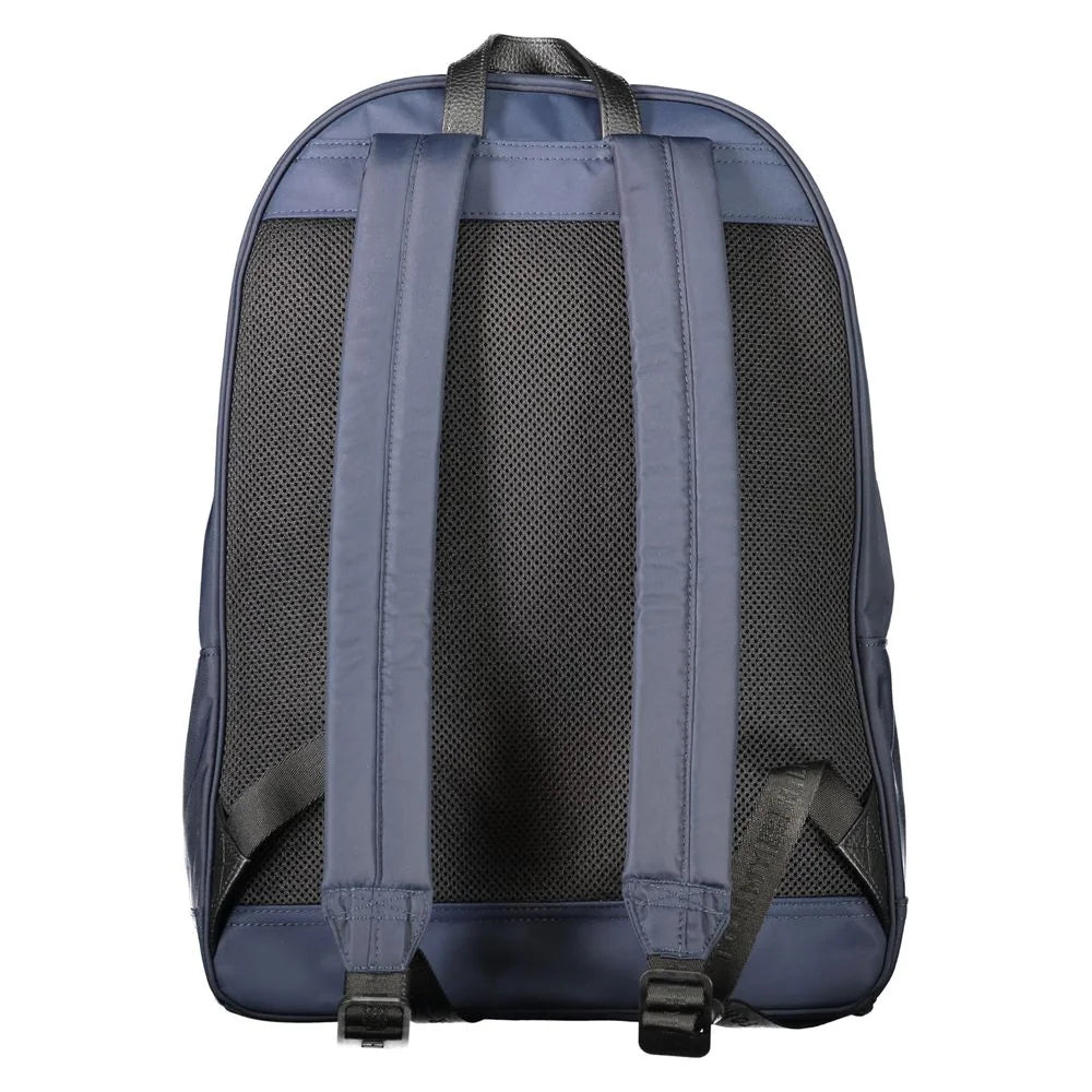 Tommy Hilfiger Blue Backpack with Adjustable Shoulder Straps and Laptop Compartment