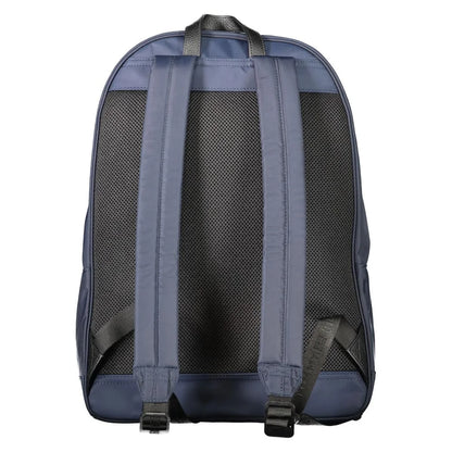 Tommy Hilfiger Blue Backpack with Adjustable Shoulder Straps and Laptop Compartment