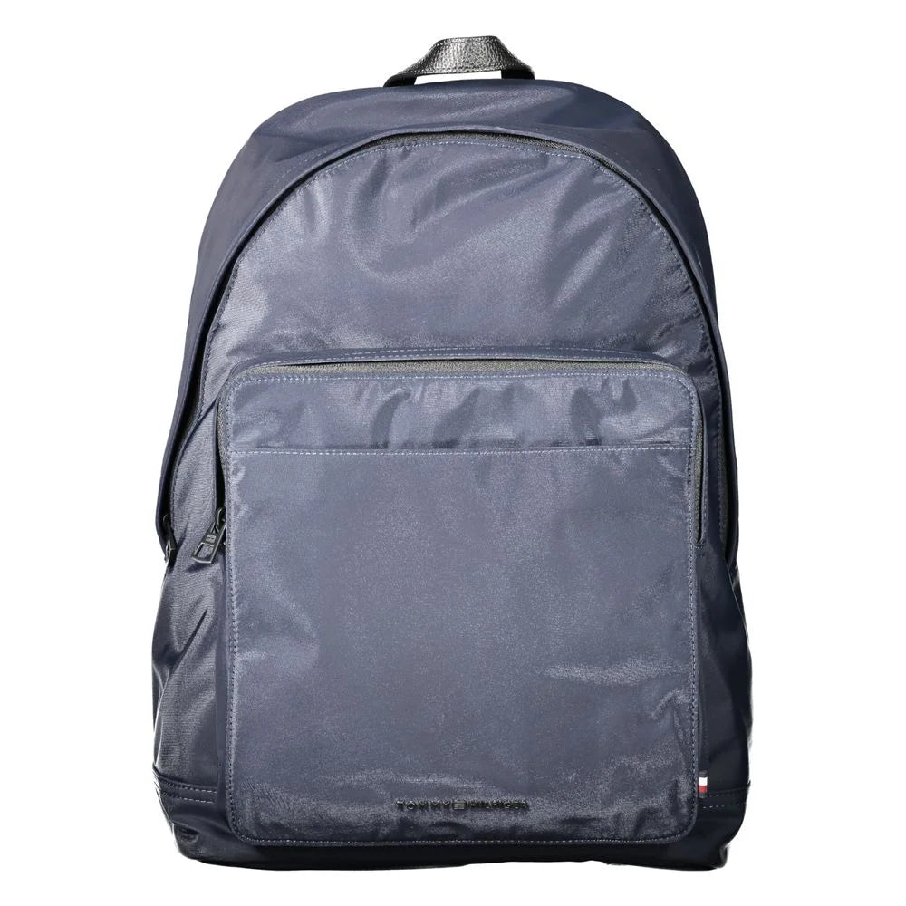 Tommy Hilfiger Blue Backpack with Adjustable Shoulder Straps and Laptop Compartment