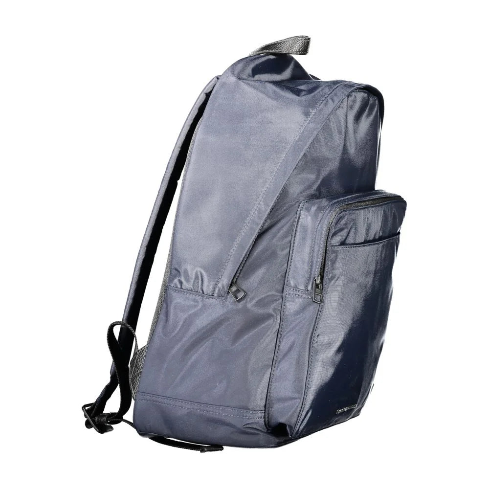 Tommy Hilfiger Blue Backpack with Adjustable Shoulder Straps and Laptop Compartment