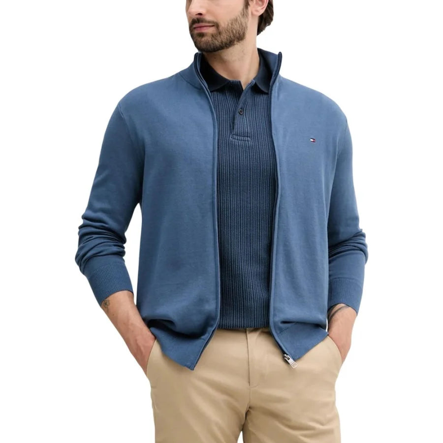 Tommy Hilfiger Blue Cotton Cardigan