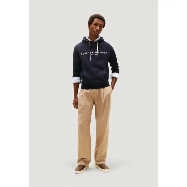 Tommy Hilfiger Blue Cotton Hoodie