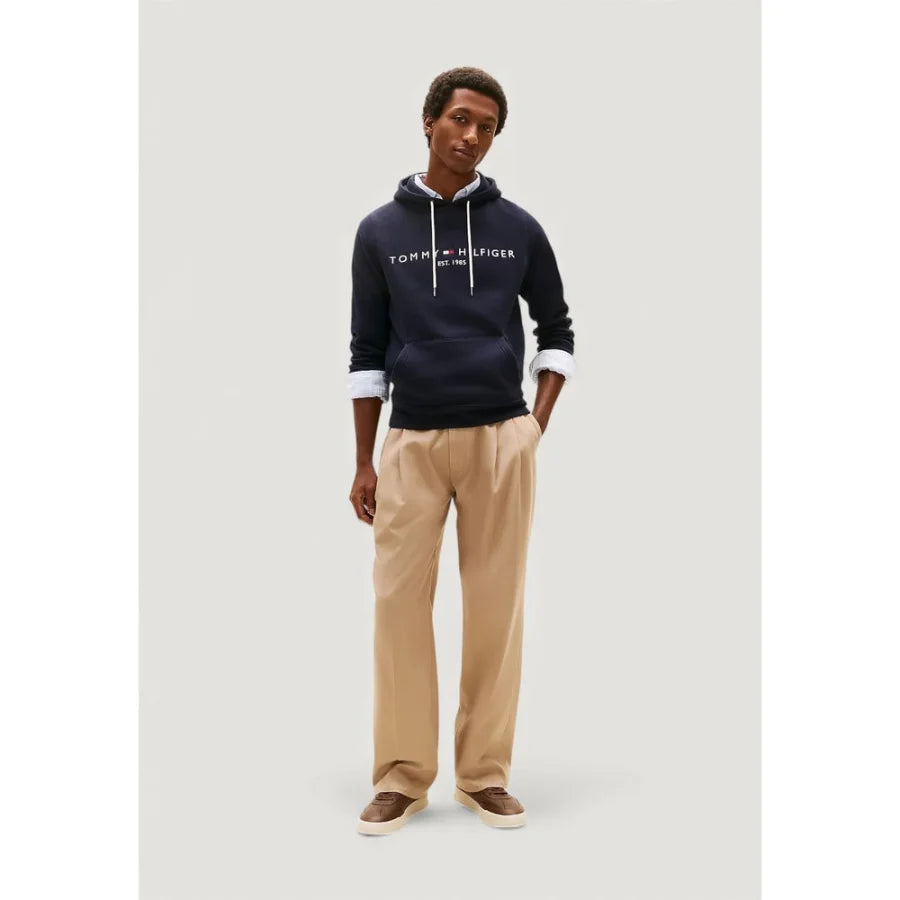 Tommy Hilfiger Blue Cotton Hoodie