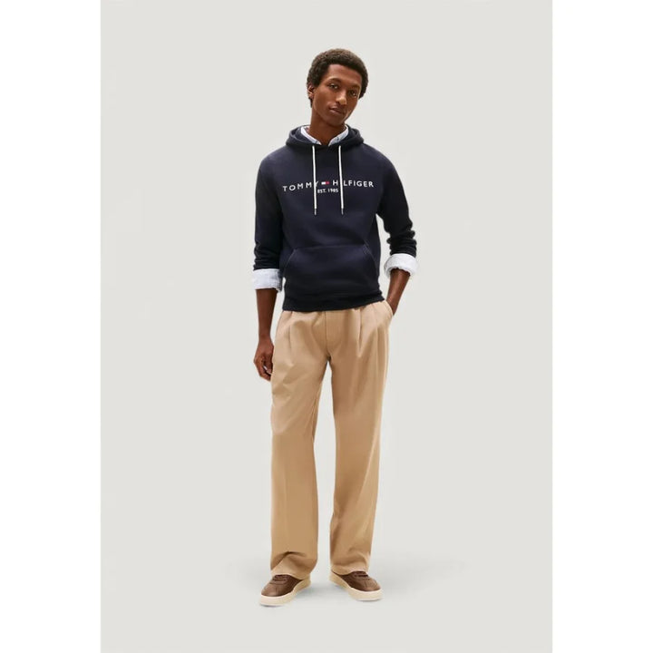 Tommy Hilfiger Blue Cotton Hoodie