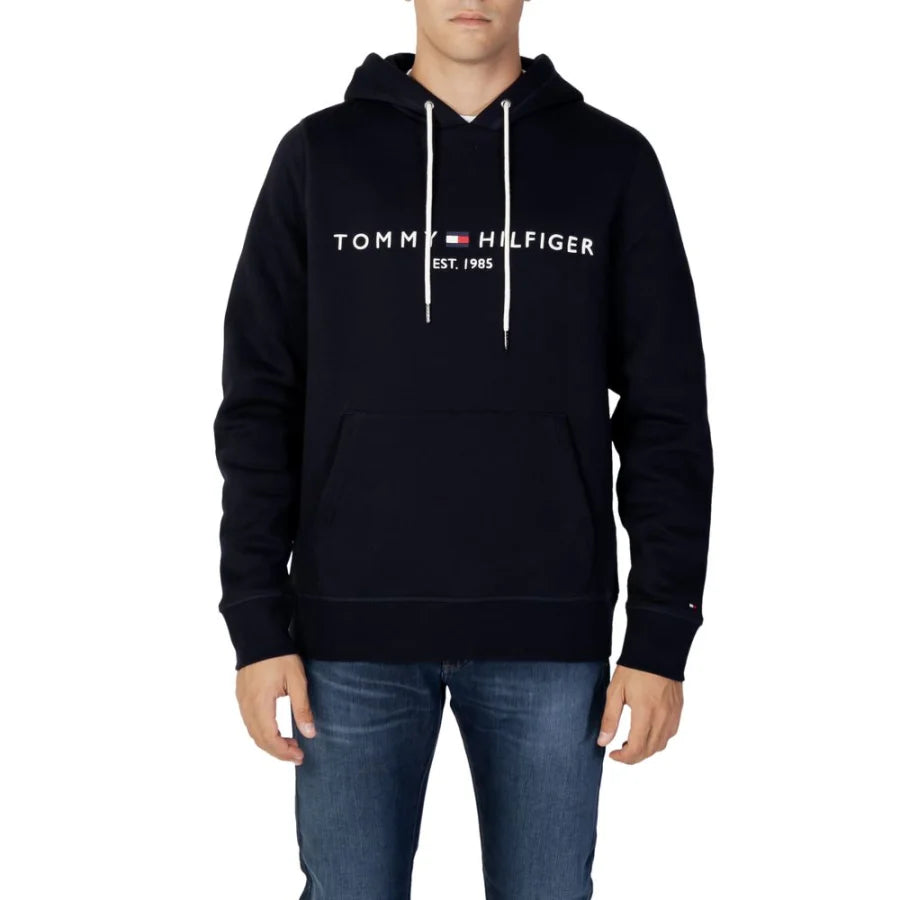Tommy Hilfiger Blue Cotton Hoodie