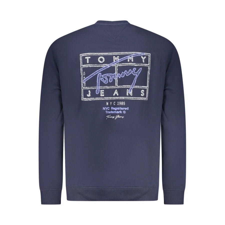 Tommy Hilfiger Blue Cotton Men Sweatshirt