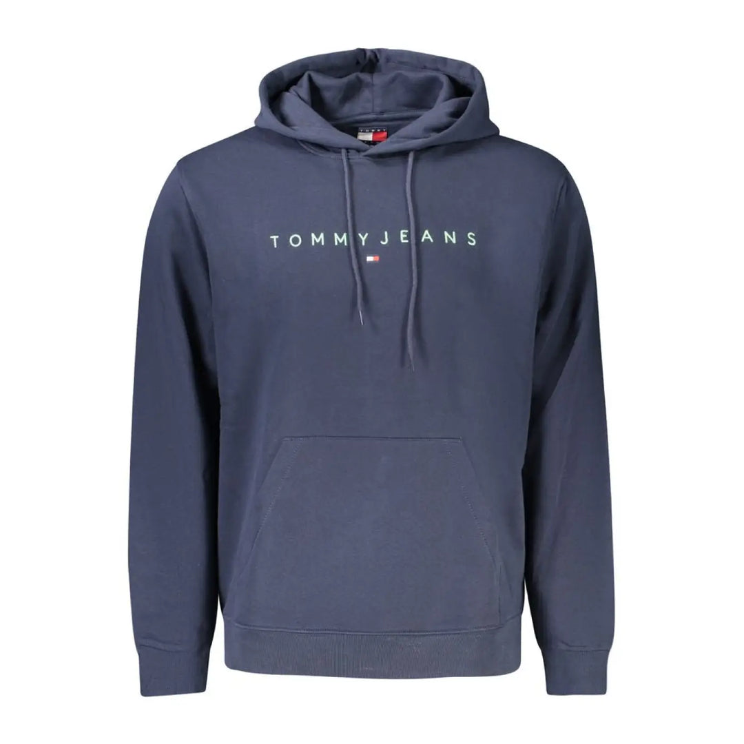 Tommy Hilfiger Blue Cotton Men’s Hoodie Sweatshirt