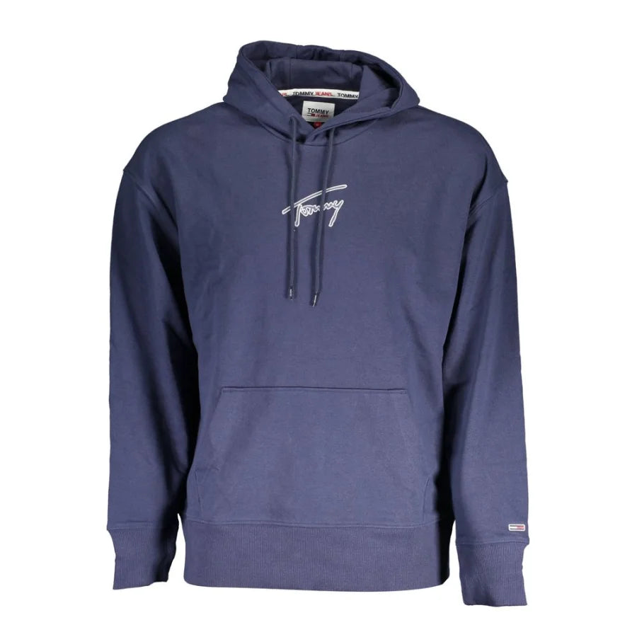 Tommy Hilfiger Blue Cotton Men’s Hoodie Sweatshirt