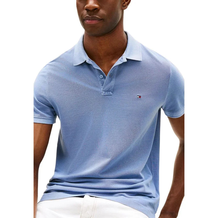 Tommy Hilfiger Blue Cotton Polo Shirt
