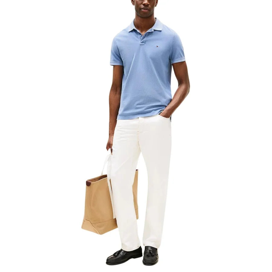Tommy Hilfiger Blue Cotton Polo Shirt