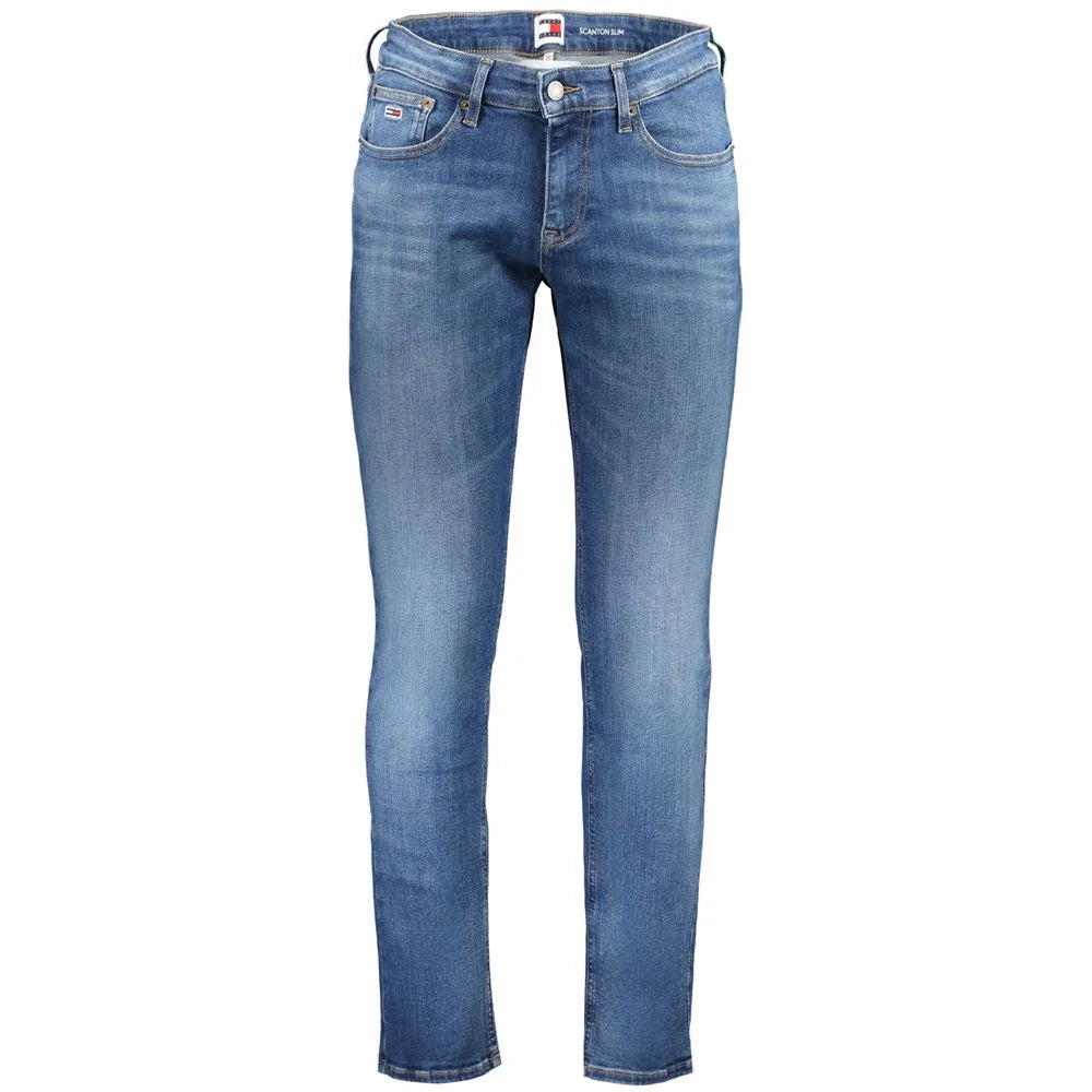 Tommy Hilfiger Blue Cotton Slim Fit Jeans