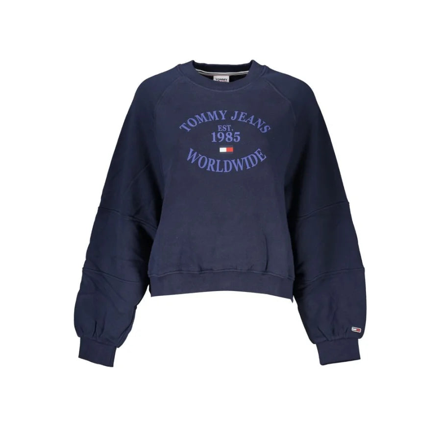 Tommy Hilfiger Blue Cotton Women Sweatshirt