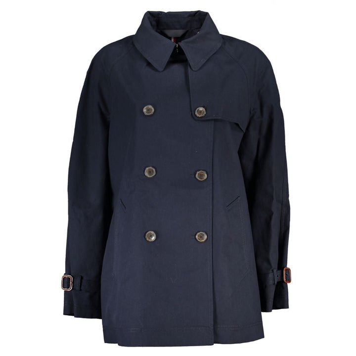 Tommy Hilfiger Trench Coats - Blue Cotton Women’s Coat