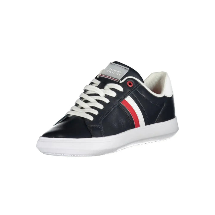 Tommy Hilfiger Blue Leather Men Sneaker