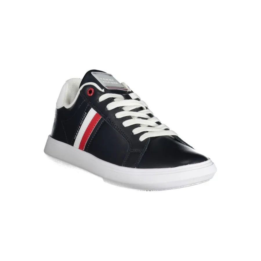 Tommy Hilfiger Blue Leather Men Sneaker