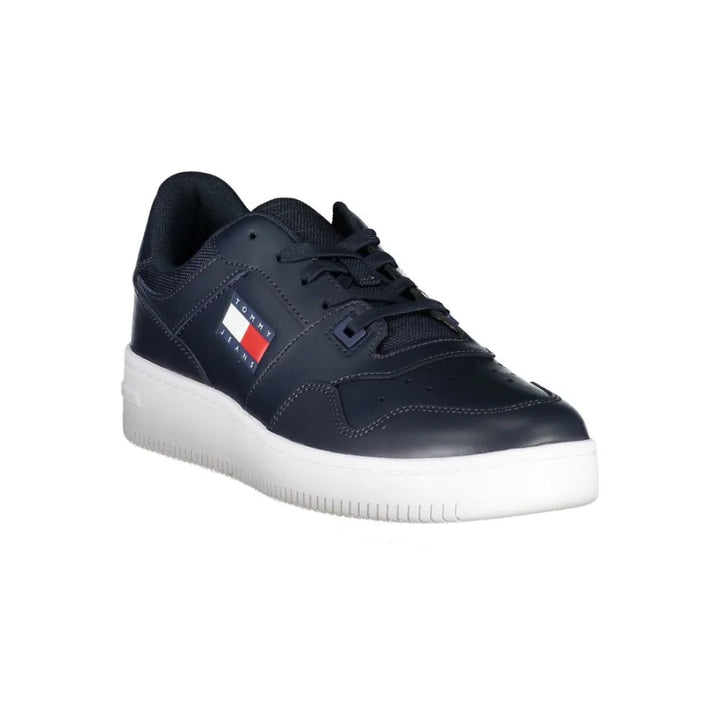 Tommy Hilfiger Blue Leather Men Sneaker