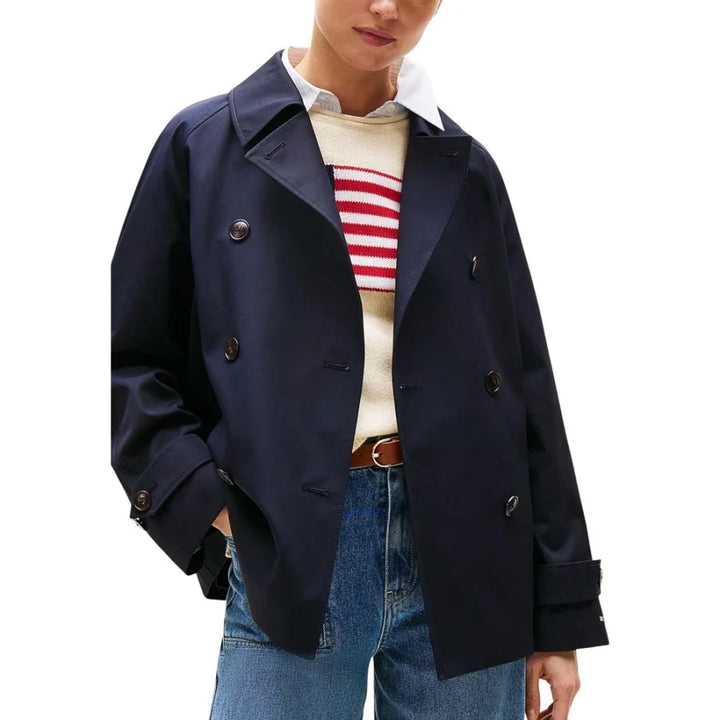 Tommy Hilfiger Blue Organic Cotton Coat