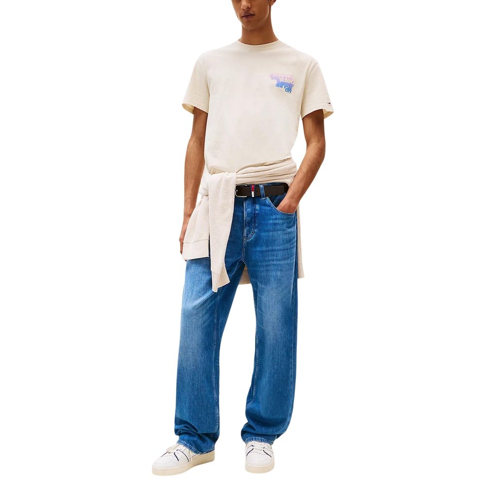 Tommy Hilfiger Jeans Beige Recycled Cotton T-shirt