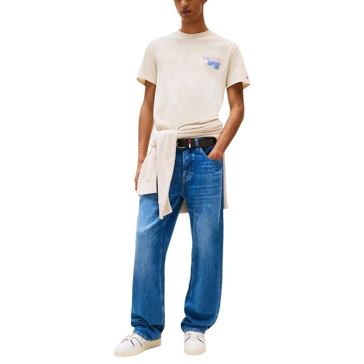 Tommy Hilfiger Jeans Beige Recycled Cotton T-shirt