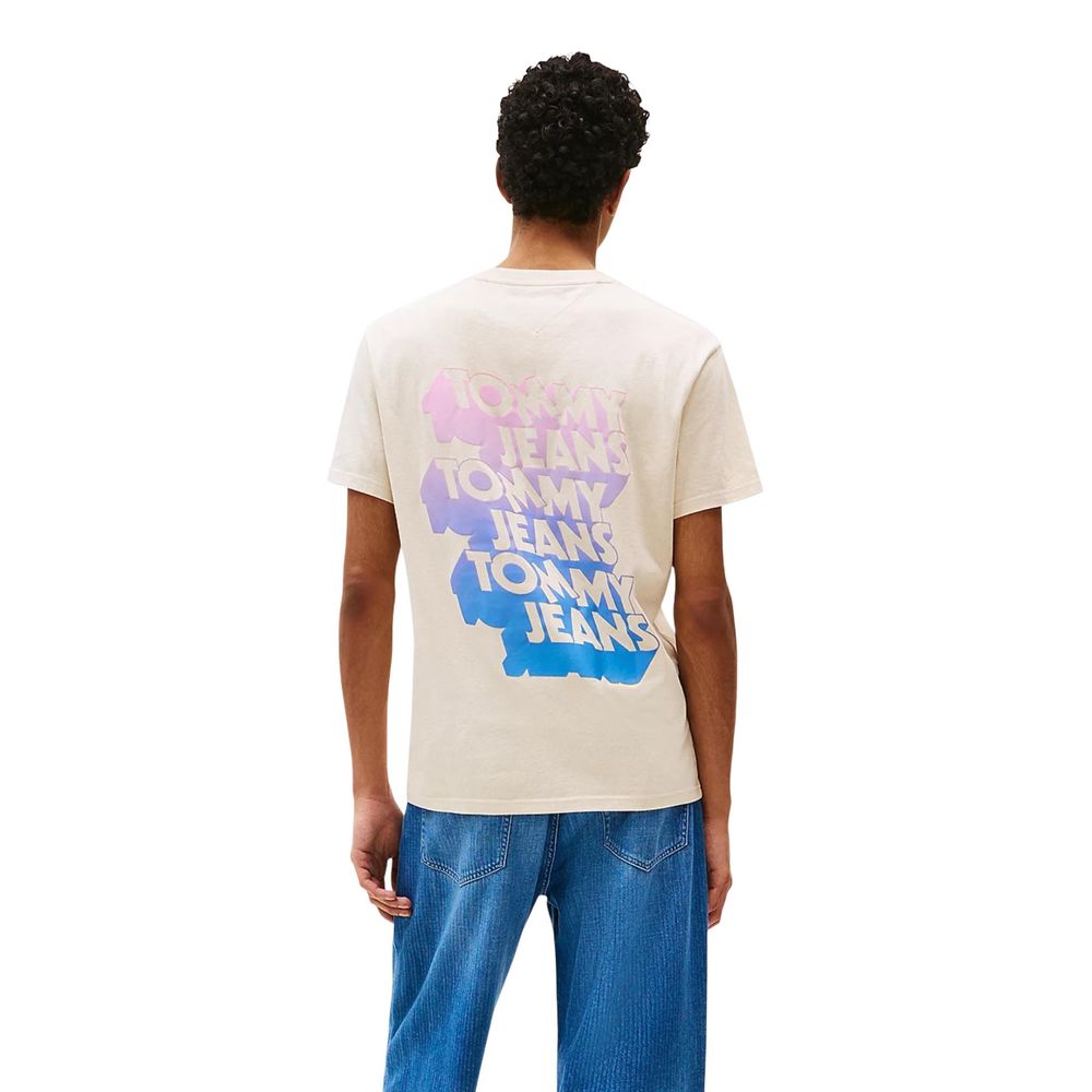 Tommy Hilfiger Jeans Beige Recycled Cotton T-shirt