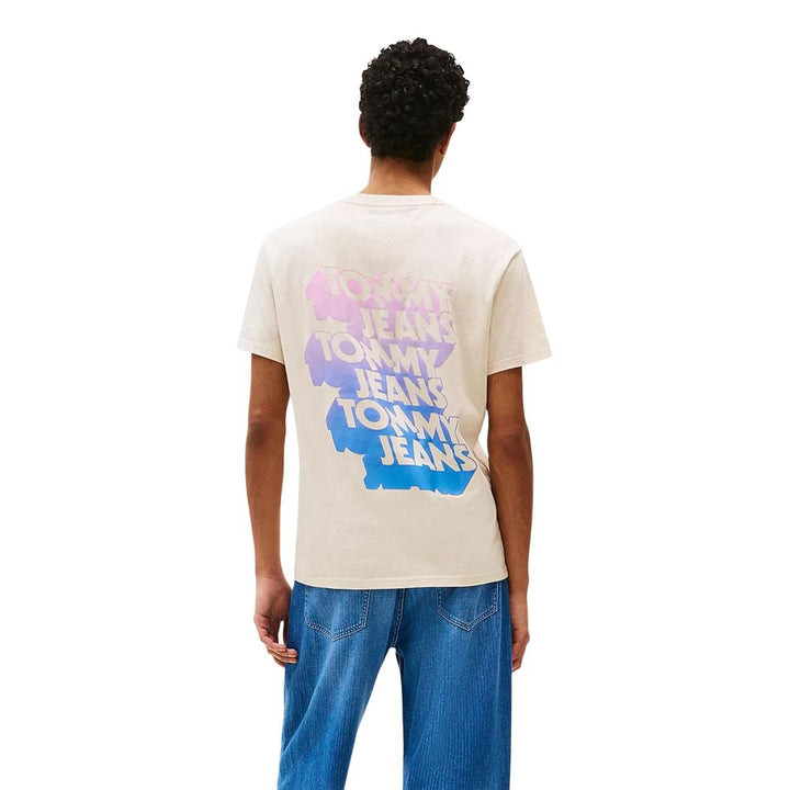 Tommy Hilfiger Jeans Beige Recycled Cotton T-shirt