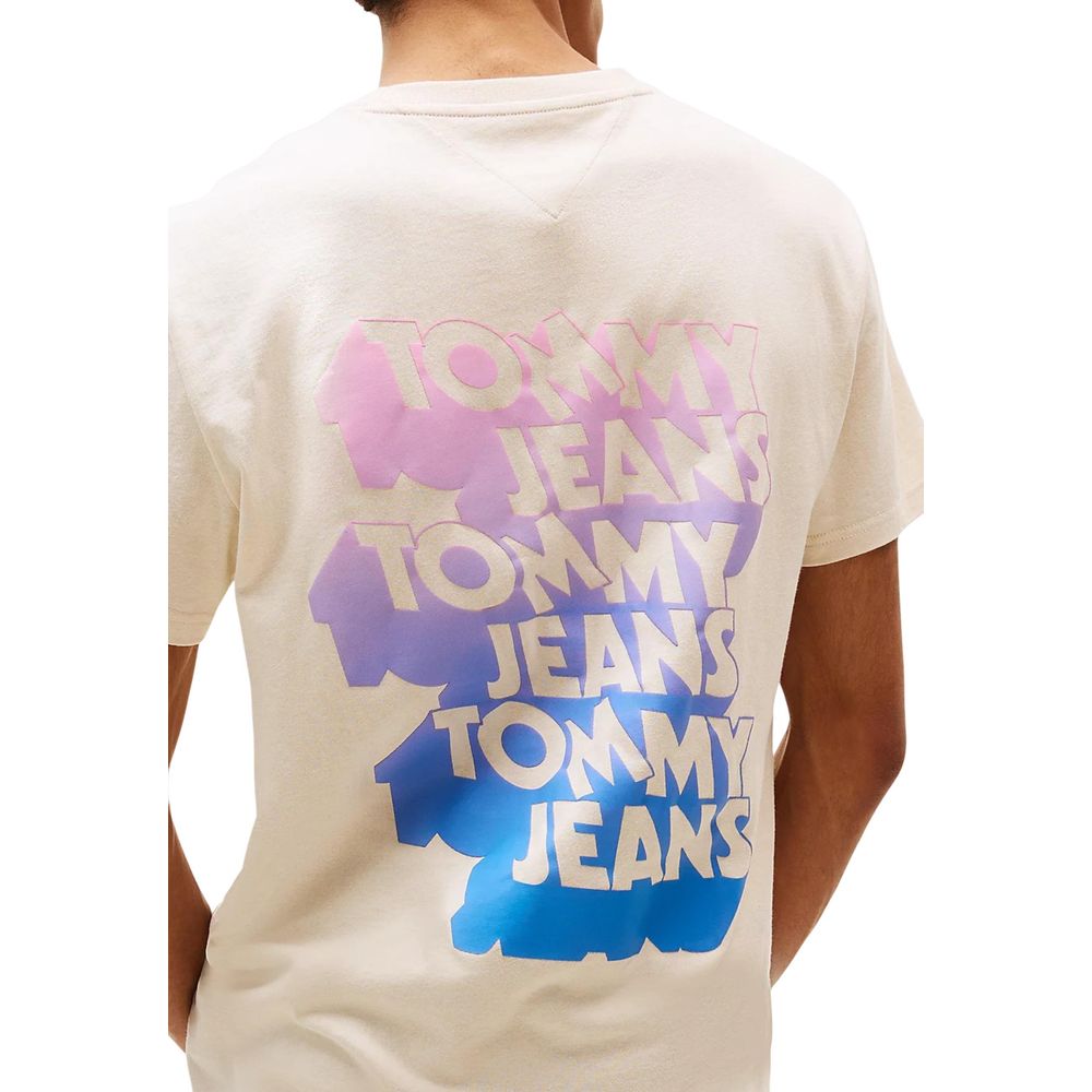 Tommy Hilfiger Jeans Beige Recycled Cotton T-shirt