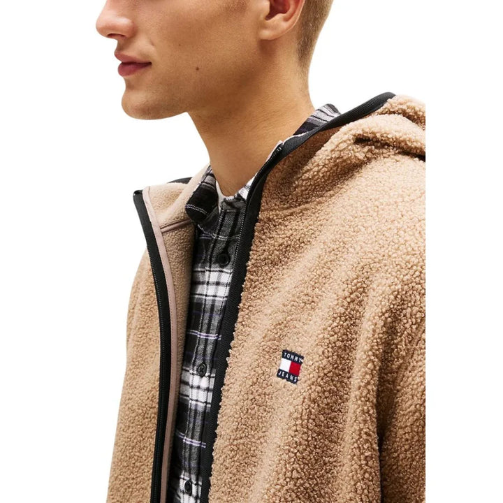 Tommy Hilfiger Jeans Beige Recycled Polyester Hoodie