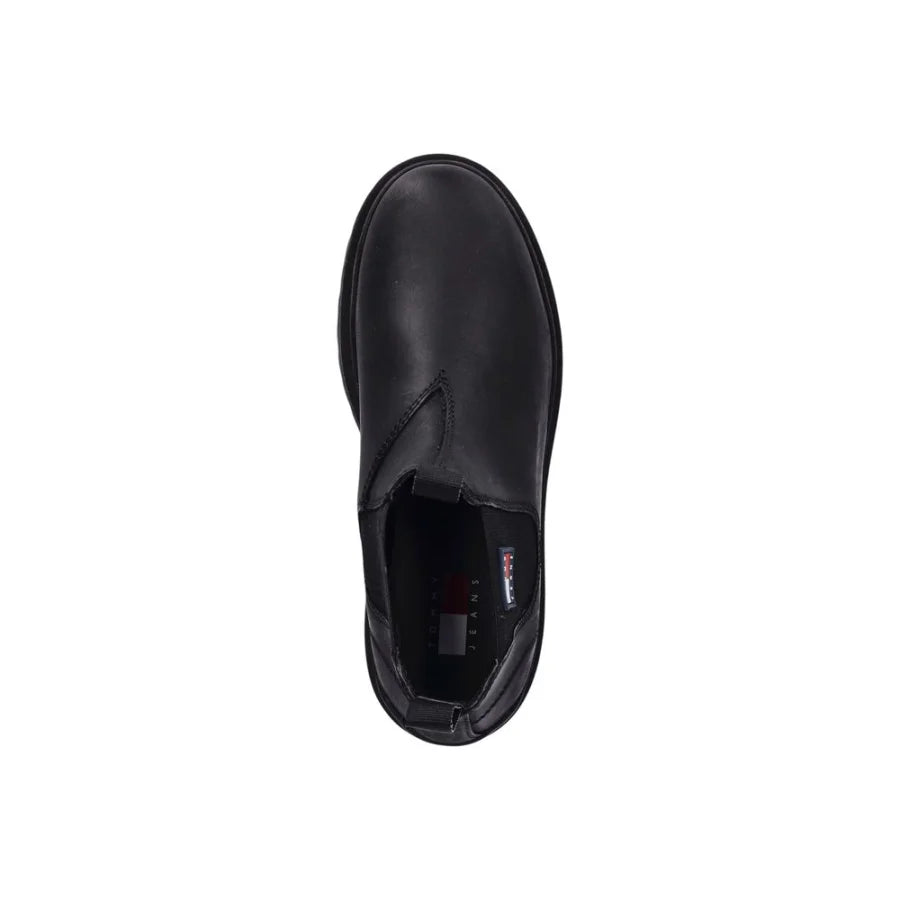 Tommy Hilfiger Jeans Black Leather Chelsea Boots