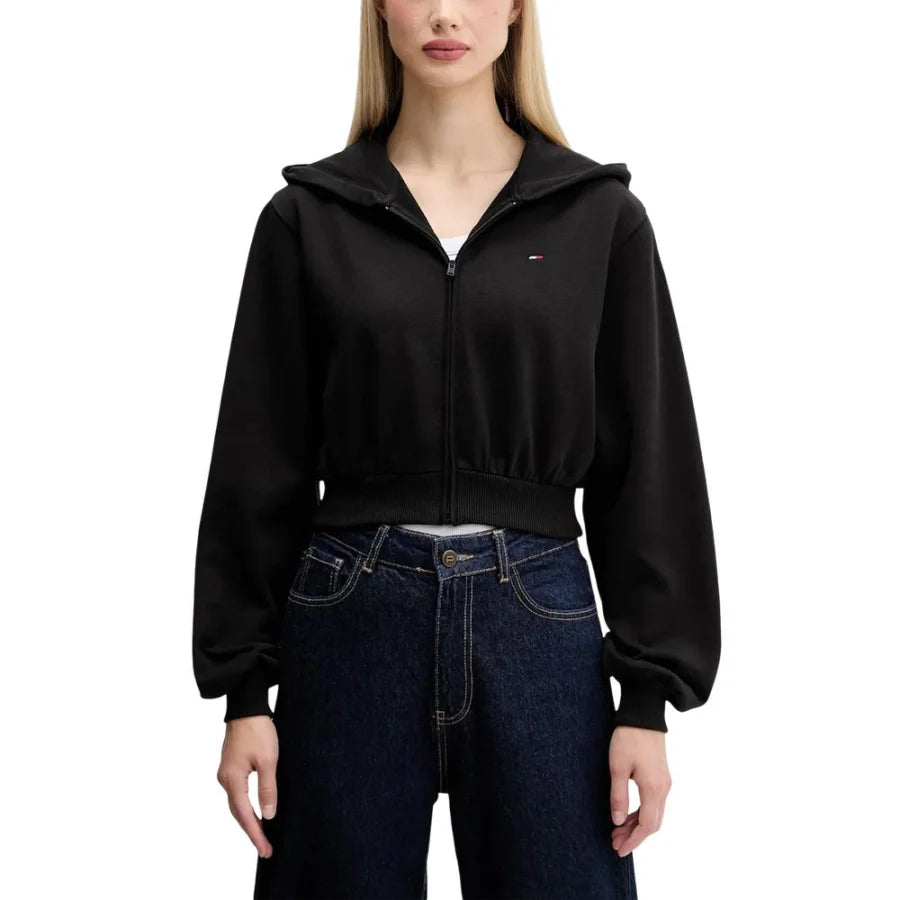 Tommy Hilfiger Jeans Black Recycled Cotton Hoodie