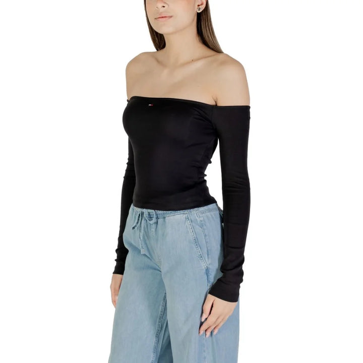 Tommy Hilfiger Jeans Black Recycled Cotton Long Sleeve T-Shirt