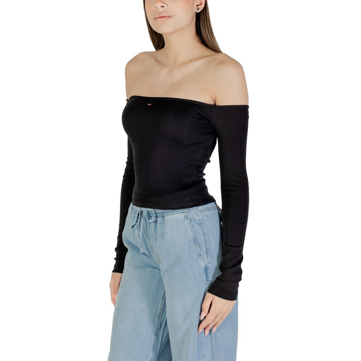 Tommy Hilfiger Jeans - Black Recycled Cotton Long Sleeve T-Shirt