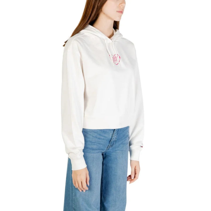 Tommy Hilfiger Jeans Cream Recycled Cotton Hoodie