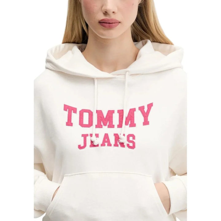 Tommy Hilfiger Jeans Cream Recycled Cotton Hoodie