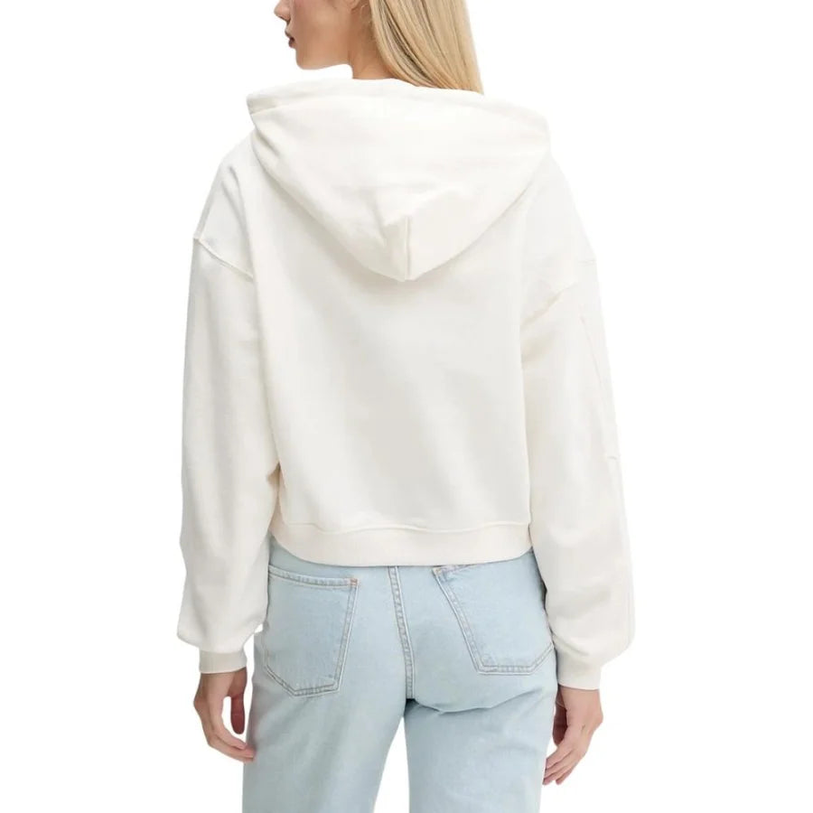 Tommy Hilfiger Jeans Cream Recycled Cotton Hoodie