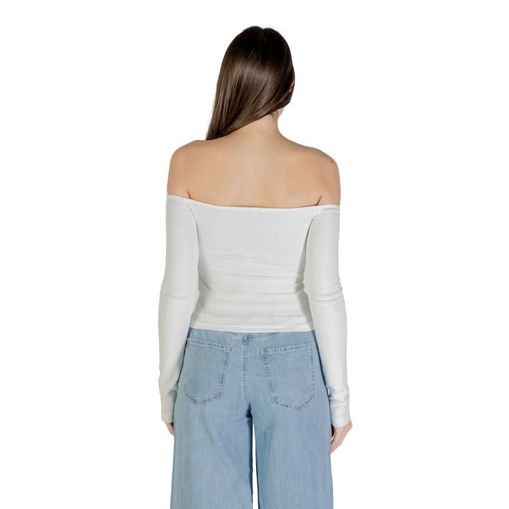 Tommy Hilfiger Jeans - Cream Recycled Cotton Long Sleeve T-Shirt