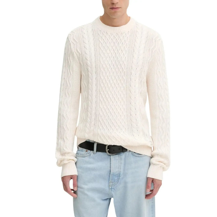 Tommy Hilfiger Jeans Cream Recycled Cotton Sweatshirt