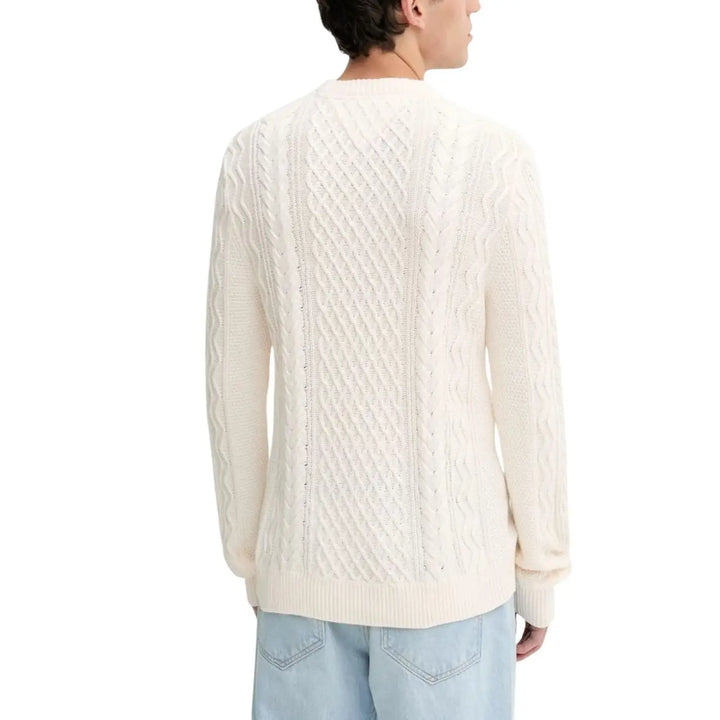 Tommy Hilfiger Jeans Cream Recycled Cotton Sweatshirt