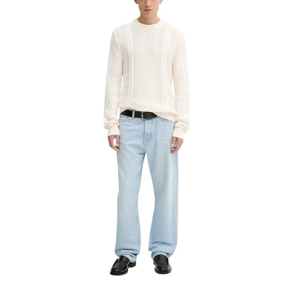 Tommy Hilfiger Jeans Cream Recycled Cotton Sweatshirt
