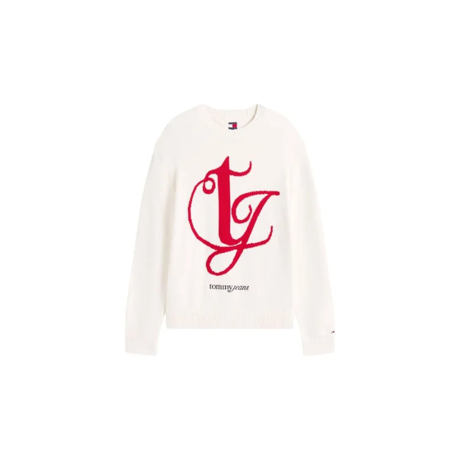 Tommy Hilfiger Jeans Cream Recycled Cotton Sweatshirt