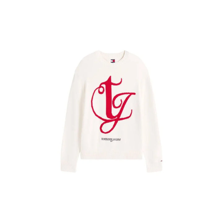 Tommy Hilfiger Jeans Cream Recycled Cotton Sweatshirt