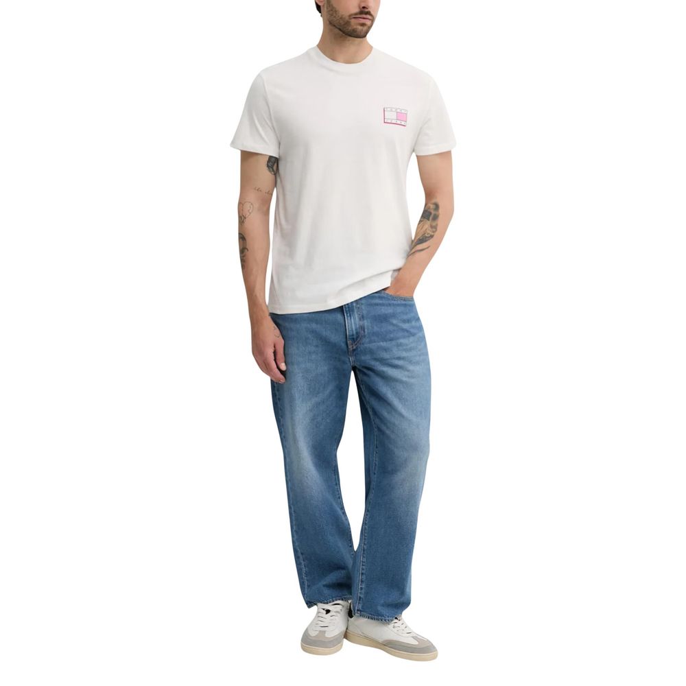 Tommy Hilfiger Jeans Cream Recycled Cotton T-shirt
