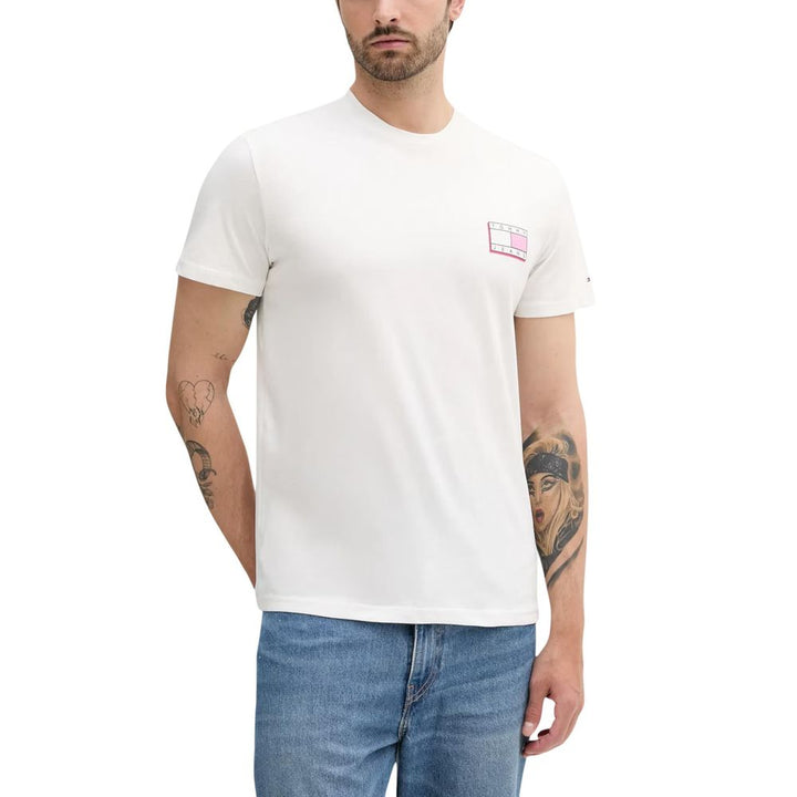 Tommy Hilfiger Jeans Cream Recycled Cotton T-shirt
