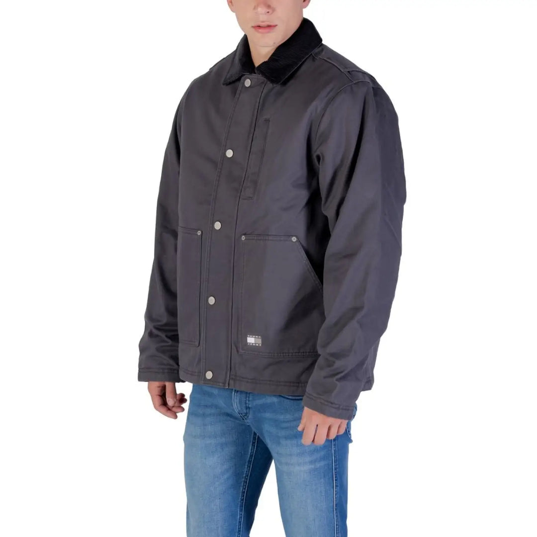 Tommy Hilfiger Jeans Gray Recycled Cotton Denim Jacket
