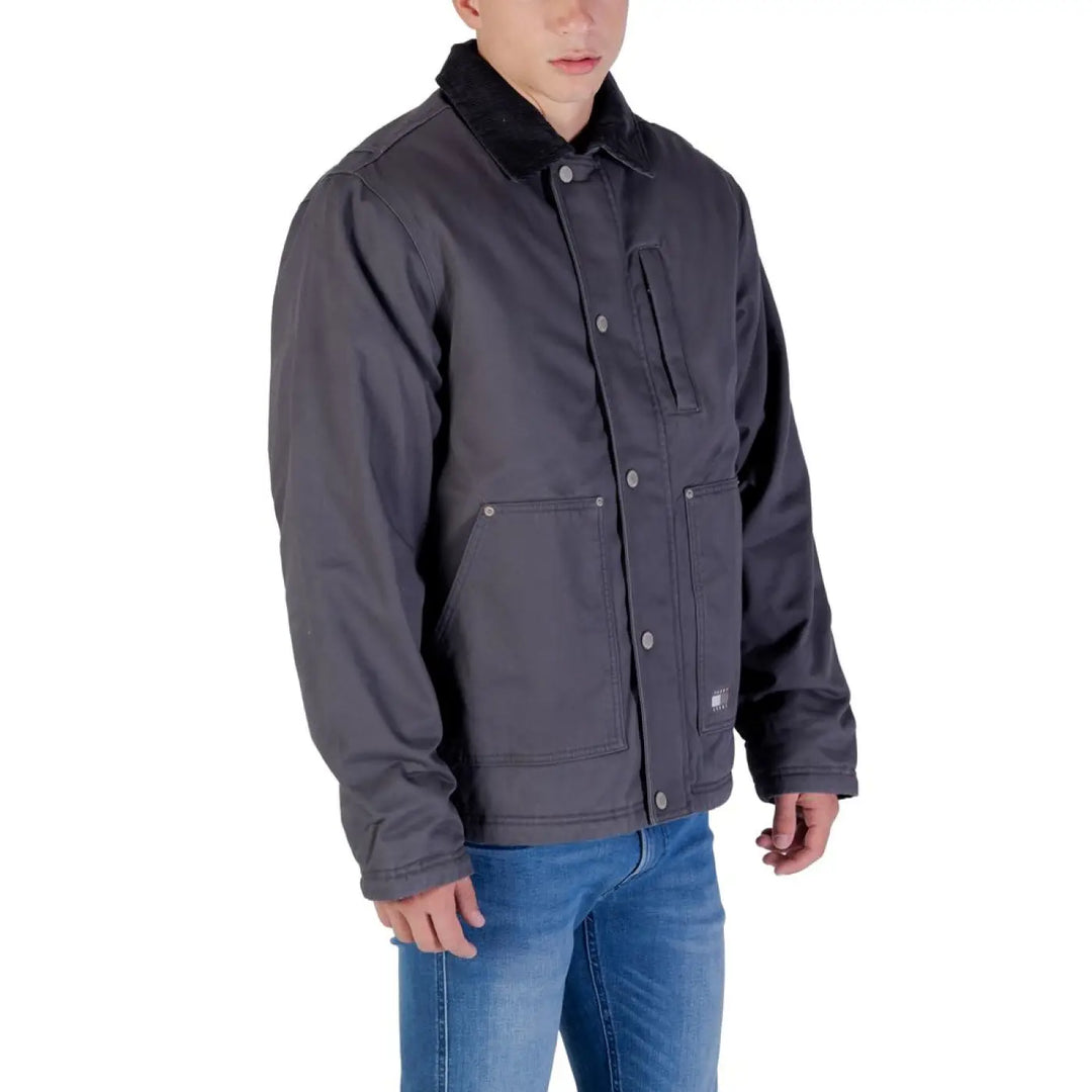 Tommy Hilfiger Jeans Gray Recycled Cotton Denim Jacket