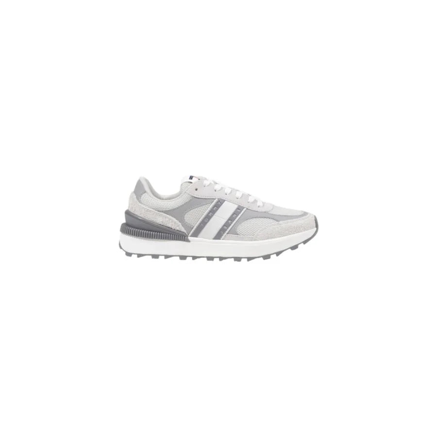 Tommy Hilfiger Jeans Gray Suede Leather Athletic Sneakers