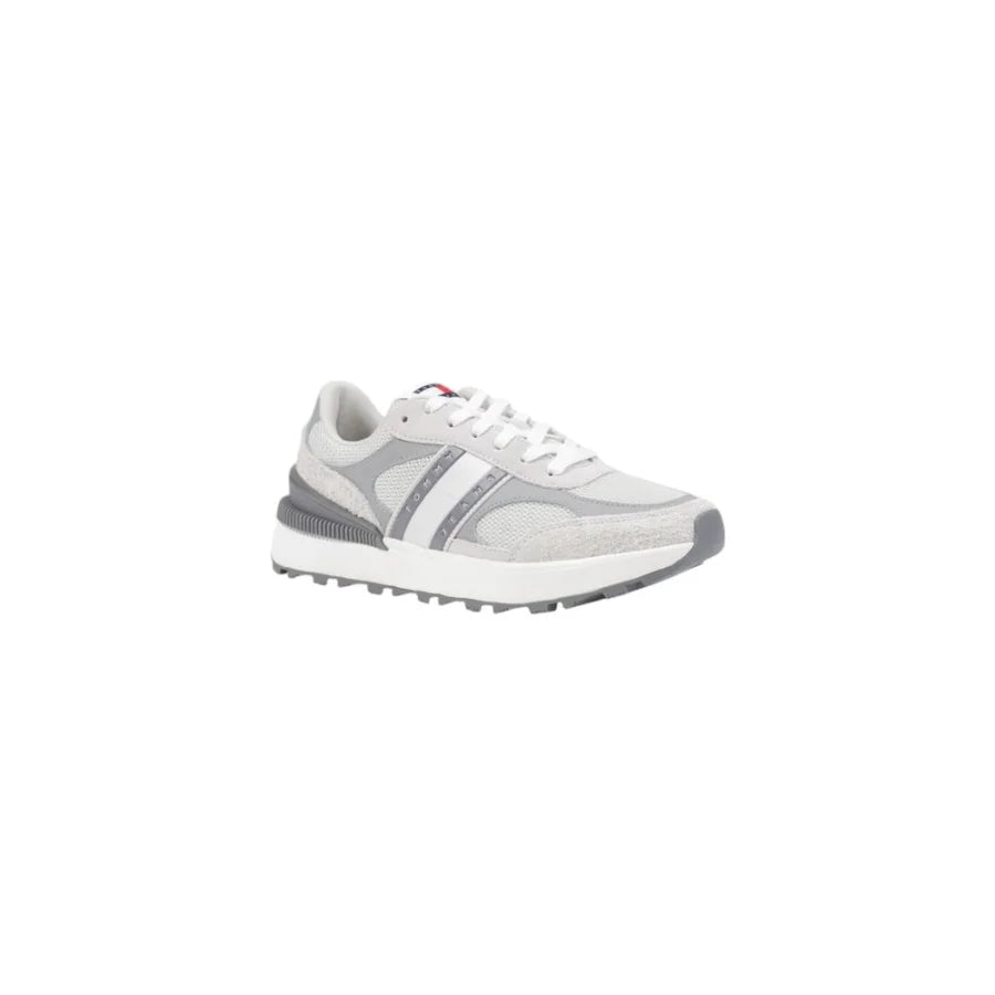Tommy Hilfiger Jeans Gray Suede Leather Athletic Sneakers