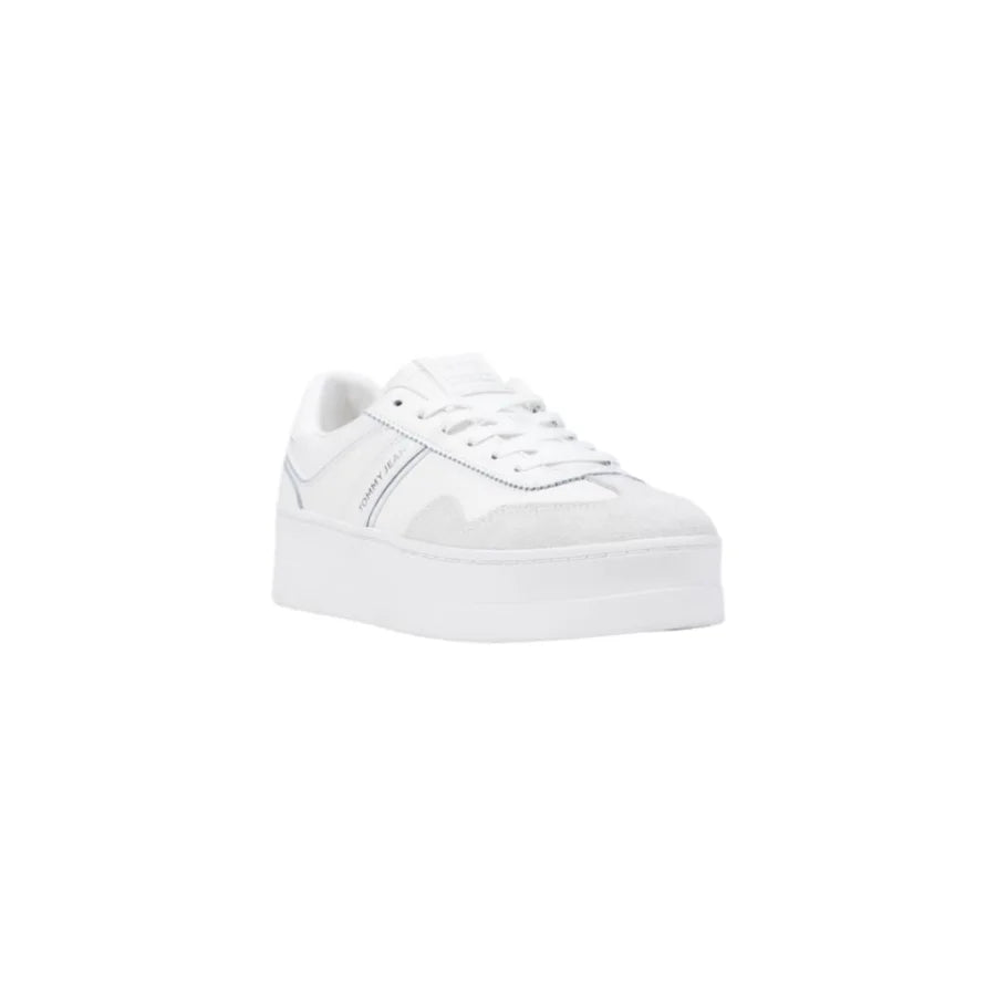 Tommy Hilfiger Jeans White Artificial Leather Platform Sneakers