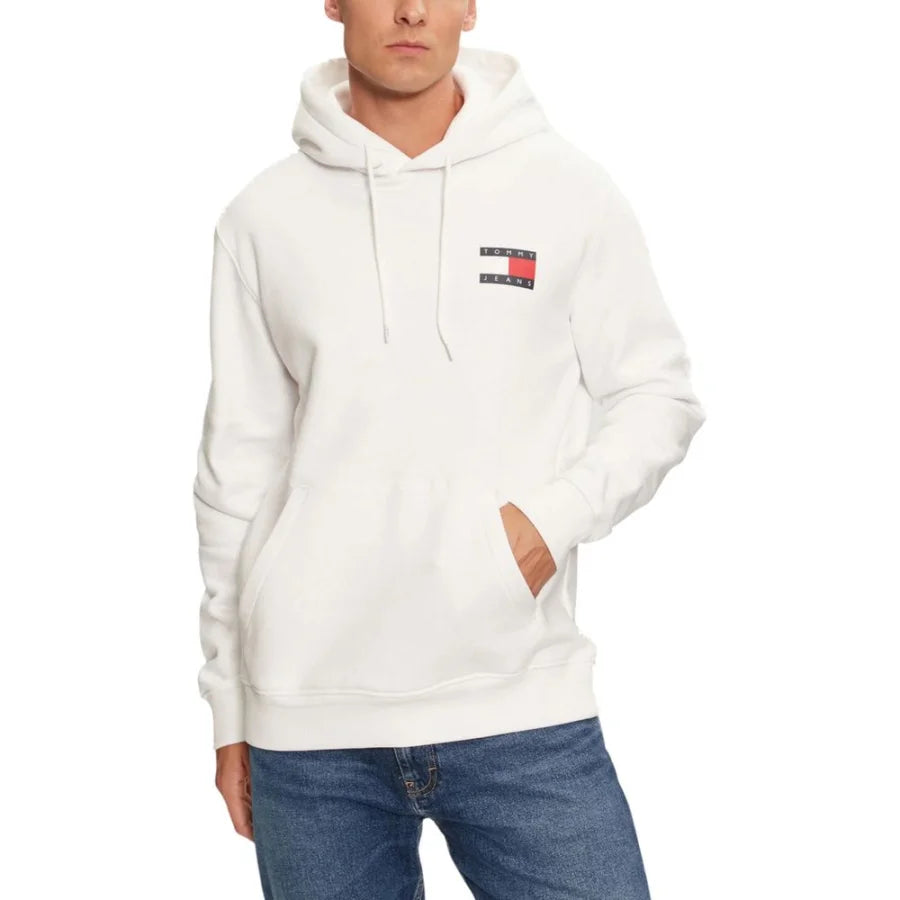 Tommy Hilfiger Jeans White Cotton Hoodie